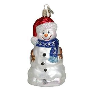 Old World Christmas Happy Snowman Glass Blown Ornament by Old World Christmas