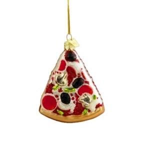 Kurt Adler 8.9cm Noble Gems Glass Pizza Slice Ornament