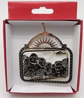 Mt. Rushmore Brass Christmas ORNAMENT South Dakota Travel Souvenir Gift