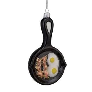 Noble Gems Glass Frying Pan Ornament 5-Inch by Noble Gems