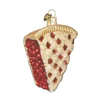 Old World Christmas Piece of Cherry Pie Glass Ornament