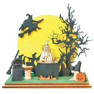 Ginger Cottages Witches Convention Wooden Ornament for Christmas Tree