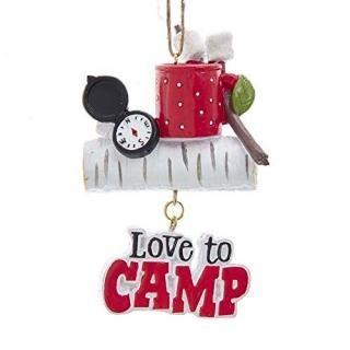 Kurt Adler J8599 Love to Camp Sign Ornament 4-inch High Resin
