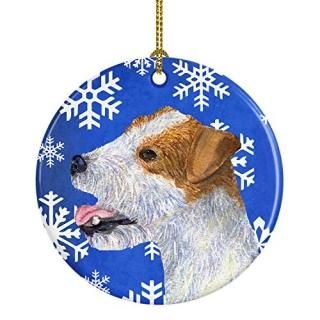 Carolines Treasures SS4642-CO1 Jack Russell Terrier Winter Snowflakes Holiday Ch