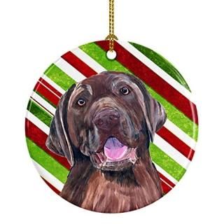 Carolines Treasures SC9344-CO1 Labrador Candy Cane Holiday Christmas Ceramic Orn