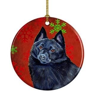 Caroline 's Treasures lh9339-co1?Schipperke Red Snowflake Holidayꥹޥߥåʥ