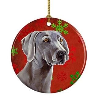Caroline 's Treasures lh9341-co1?Weimaraner Red Snowflake Holidayꥹޥߥåʥ