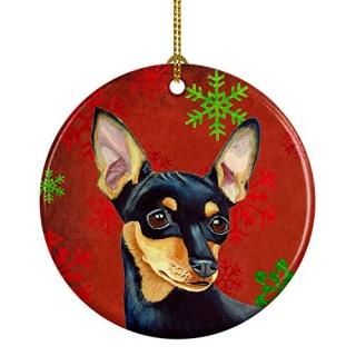 Caroline 's Treasures lh9335-co1?min pin Red Snowflake Holidayꥹޥߥåʥȡ