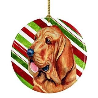 Carolines Treasures LH9241-CO1 Bloodhound Candy Cane Holiday Christmas Ceramic O
