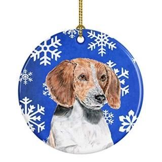 English Foxhound Winter Snowflakesߥåʥsc9607co1