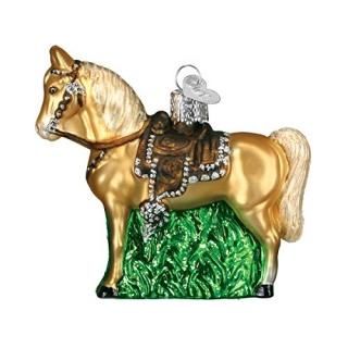 Old World Christmas Western Horse Glass Ornament