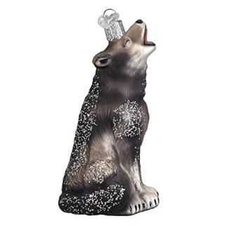 Old World Christmas Howling Wolf Glass Ornament