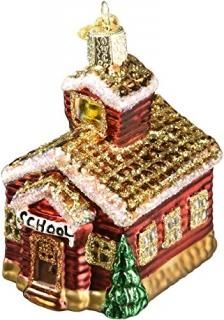 Old World Christmas School House Glass Blown Ornament by Old World Christmas