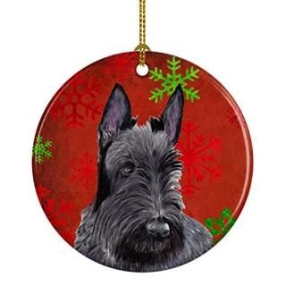 Carolines Treasures SC9426-CO1 Scottish Terrier Red Snowflakes Holiday Christmas