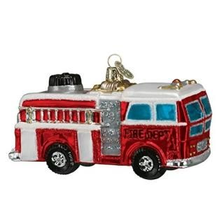 Old World Christmas Fire Truck Glass Blown Ornament by Old World Christmas