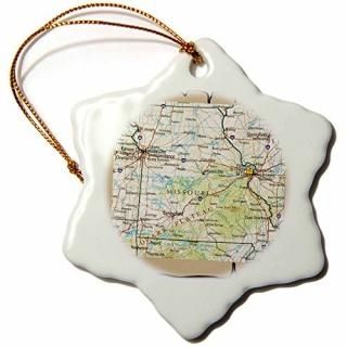 3dFloreneII??FramedޥåפΥߥ꽣??Ornaments 3 inch Snowflake Porcelain Ornament