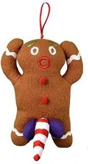 Gingerbread Man - Naughty Dirty Talking Gingerbread Man Christmas Tree Ornament 