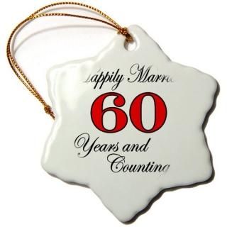 3dEvaDane????Happily married 60?years and countingåɡ??Ornaments 3 inch S