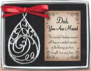 Cathedral Art TDO102 3.37 in. Dad Teardrop Memorial Ornament