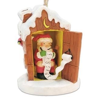 Santa in Outhouse Making Hisꥹȥꥹޥʥ