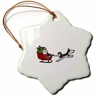 3drose All Smilesȥꥹޥ??Funny Santa Sleigh Pulled by٥ꥢϥ??Ornaments 3 i