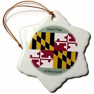 3dSandy Mertens꡼ɽ??֥ե饰Υ꡼ɽ??Ornaments 3 inch Snowflake Porcelain O