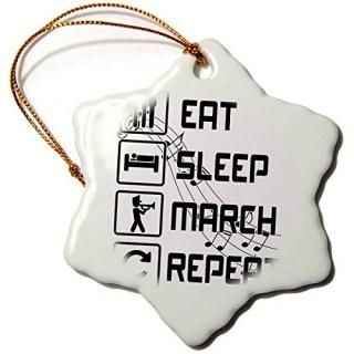 3dRose ޥɥʥ ꥨƥ  -  - Eat Sleep March Repeat ʥޡ󥰥Хɥǥ ߥ塼