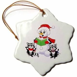 3dEdmond Hogge Jrꥹޥ??RaccoonsSingingꥹޥ??Ornaments 3 inch Snowf