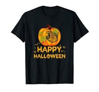 Pumpkin style with Sloth Happy Halloween Sloth Lovers Gift T-Shirt