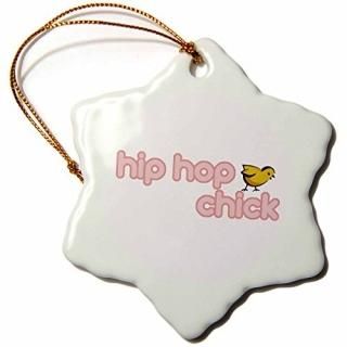 3droseޡɥ塼ZeGear??ҥåץۥåChick??Ornaments 3 inch Snowflake Porcelain Or