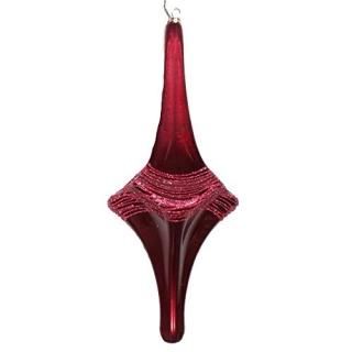 Vickerman Drop Ornament 12 Berry Red