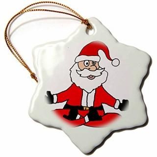 3drose All Smilesȥꥹޥ??򤤤襤̡襯ꥹޥ󥿥Doing Yoga??Ornaments 3 inch Sno