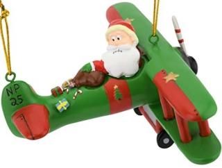Tree Buddees Large Funny Aviator Santa Flying Plane Losing Presents Christmas Or