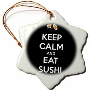 3dEvaDane??򤤰??Keep Calm and Eat Sushi֥å??Ornaments 3-Inch ֥å orn_17