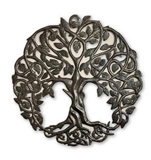 New Design Celtic Inspired Tree of Life Metal Wall Art Fair trade from Haiti 60c