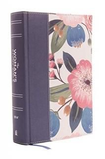 The Woman's Study Bible New International Version Blue Floral Cloth Over Board