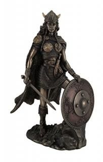 Resin Statues Viking Shieldmaiden֥Finished Statue Norse Mythology 6.5?X 10.5?
