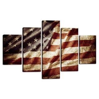American Flagɥȥڥ5?Piece Modern Posters and Prints 60''W x 40''H