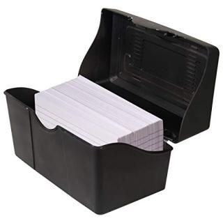 ADVANTUS 3 x 5 Index Card Holder 300 Card Capacity Black 45001