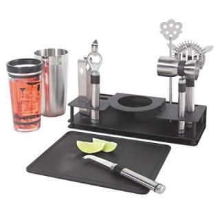 Oggi Pro Stainless-Steel 10-Piece Cocktail Shaker and Bar Tool Set by Oggi