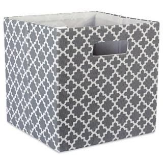 DII Polyester Cube Lattice Gray Square