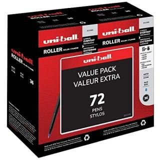 uni-ball Roller Pens Micro Point 0.5mm Blue 72 Count