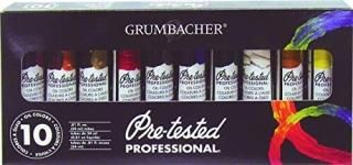 Grumbacher Pre-tested Oil Paint 24ml/0.81 oz Tube 10-Color Set by Grumbacher