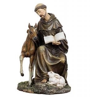 8.5 Inch Seated St Francis Statue by Roman Inc.