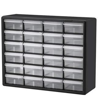 Akro-Mils 10124 24 Drawer Plastic Parts Storage Hardware and Craft Cabinet 20-In