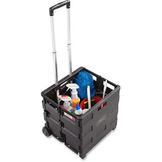 Safco Products 4054BL Stow-Away Crate Black by Safco Products