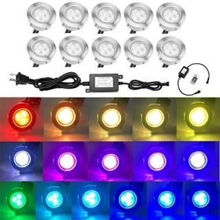 Outdoor Deck Lights Waterproof Multi Color RGB Stainless Steel Outdoor Decoratio