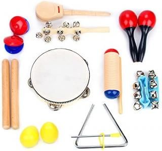 Boxiki kids Musical Instrument Set 16 PCS Rhythm & Music Education Toys for Kids