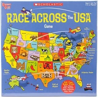 University Games 00701 Scholastic Race Across the USA Game