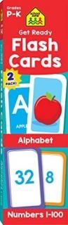 School Zone - Get Ready Flash Cards Alphabet & Numbers 2 Pack - Ages 4 to 6 Pres
